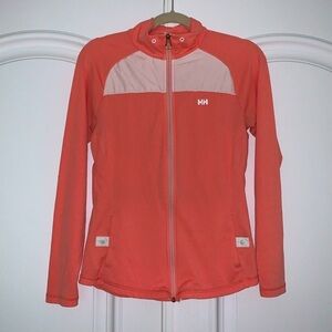 Helly Hansen Lightweight Zip Up Sweater / Running Jacket - Salmon